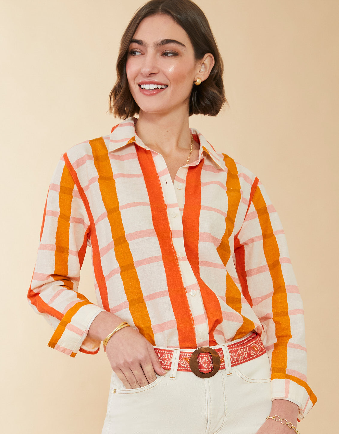  Aida Relaxed Buttondown Richmond Hill Plaid