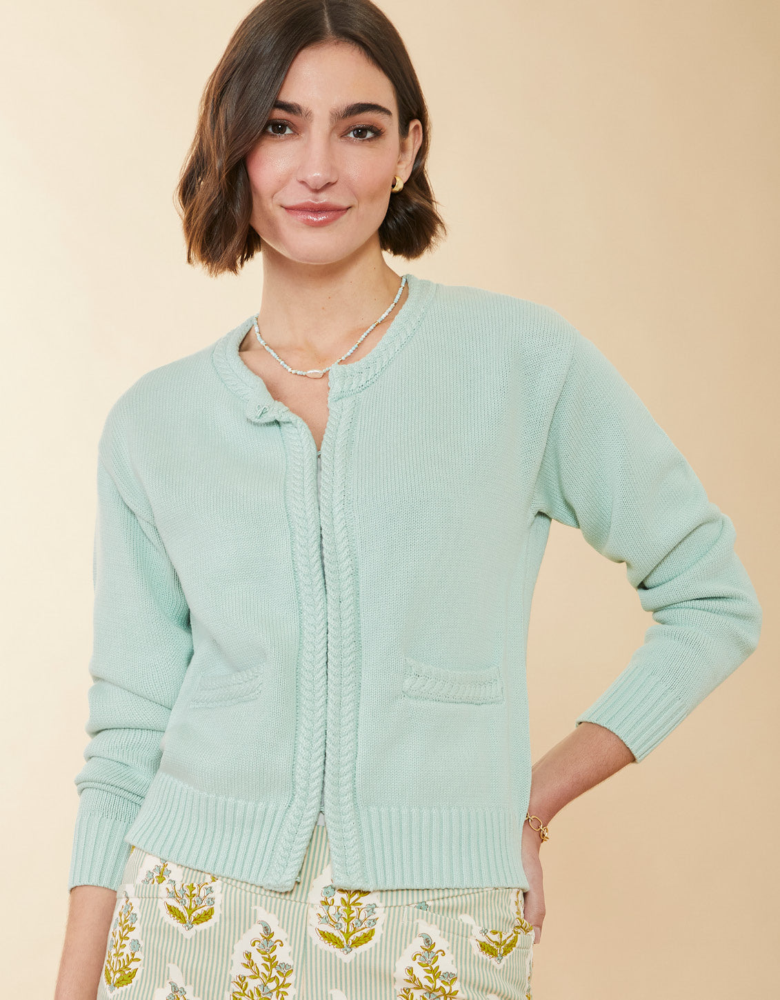  Cortland Braided Cardigan Tidewater