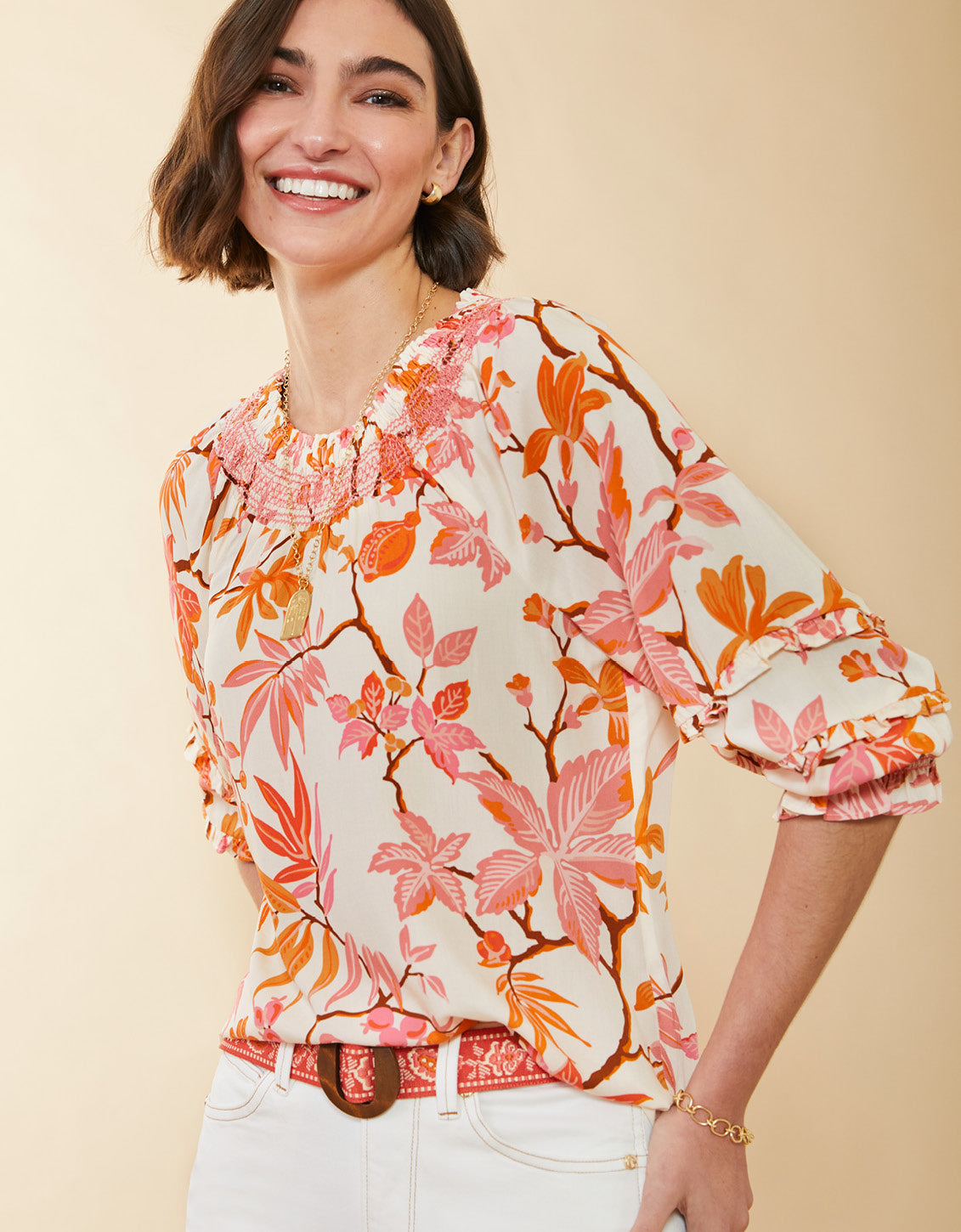  Heidi Blouse Richmond Hill Honeysuckle Cream