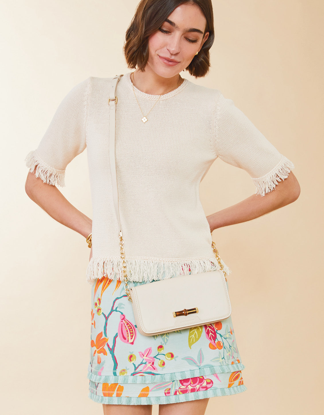  Marla Fringe Skort Richmond Hill Honeysuckle Seafoam