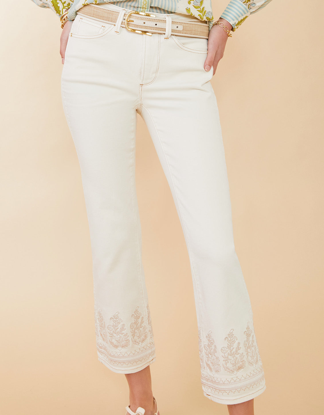  Rowen Kick Flare Jean Buttercream