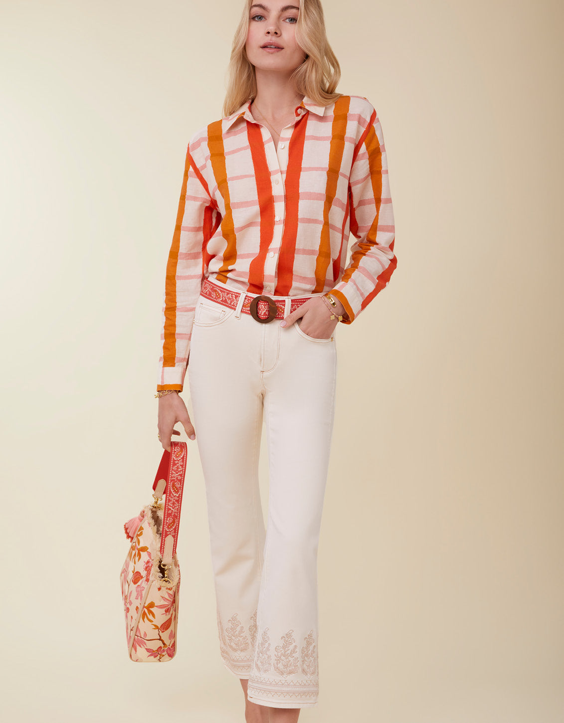  Rowen Kick Flare Jean Buttercream