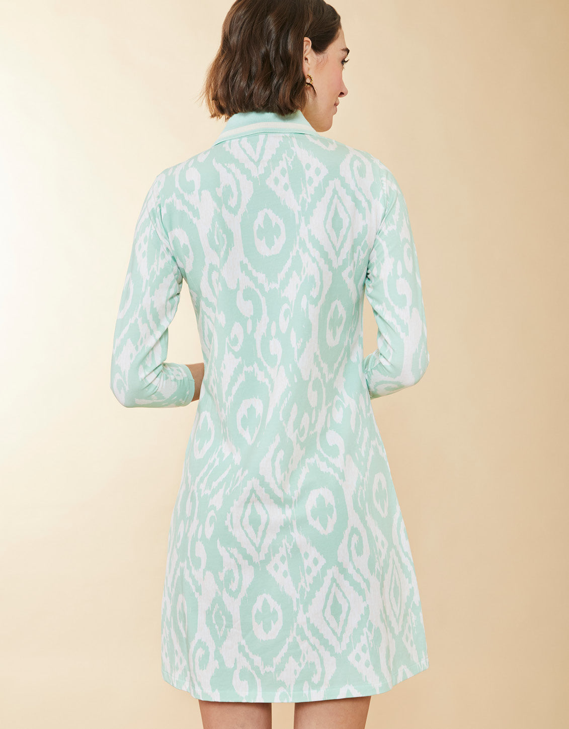  Hadley Zip Dress Clara Ikat Sea Foam