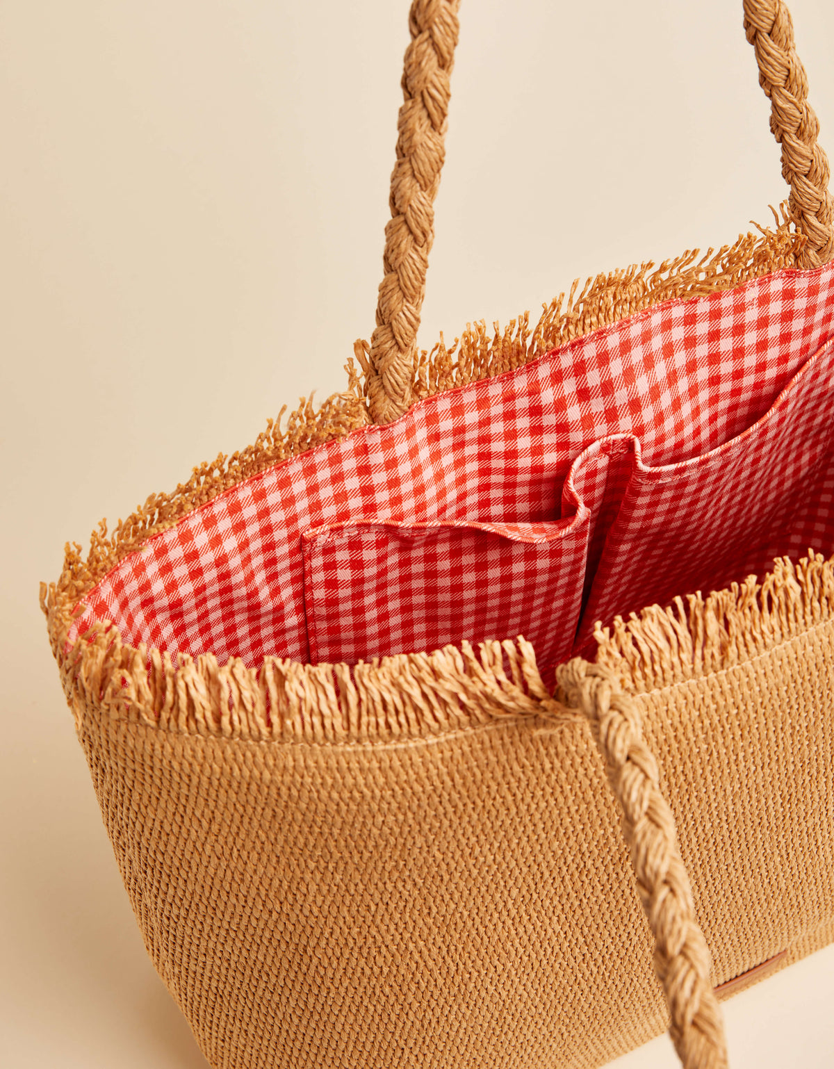  Woven Straw Tote Lobster