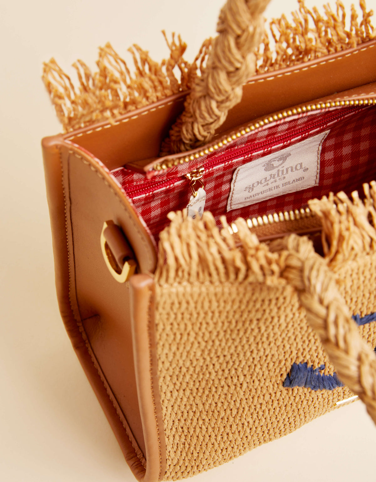  Woven Straw Dune Satchel Anchor