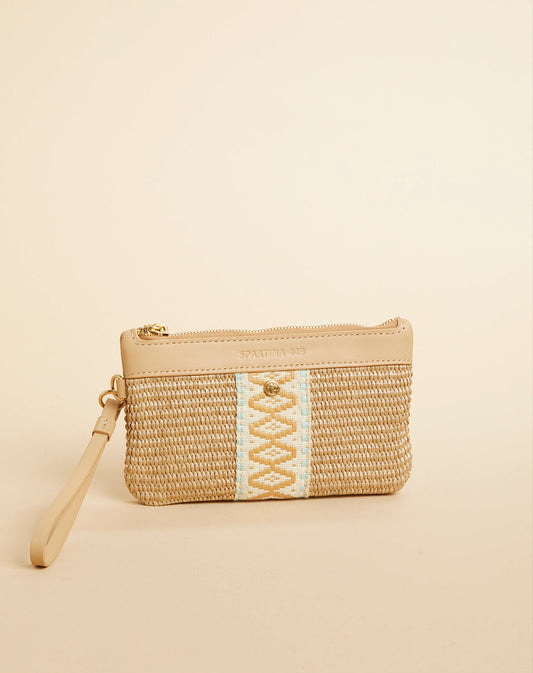  Straw Charlie Wristlet Blue Haze