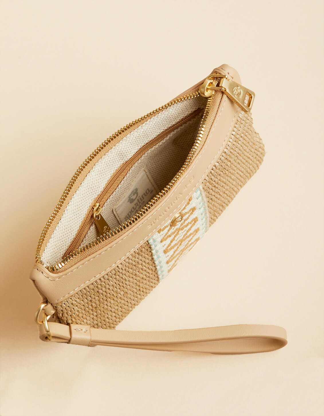  Straw Charlie Wristlet Blue Haze