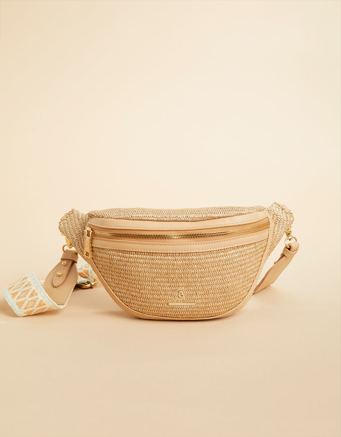  Straw Charlie Belt Bag Blue Haze