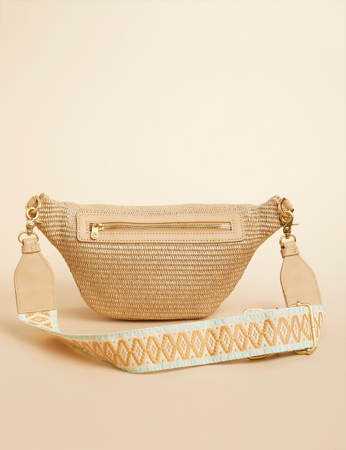 Straw Charlie Belt Bag Blue Haze