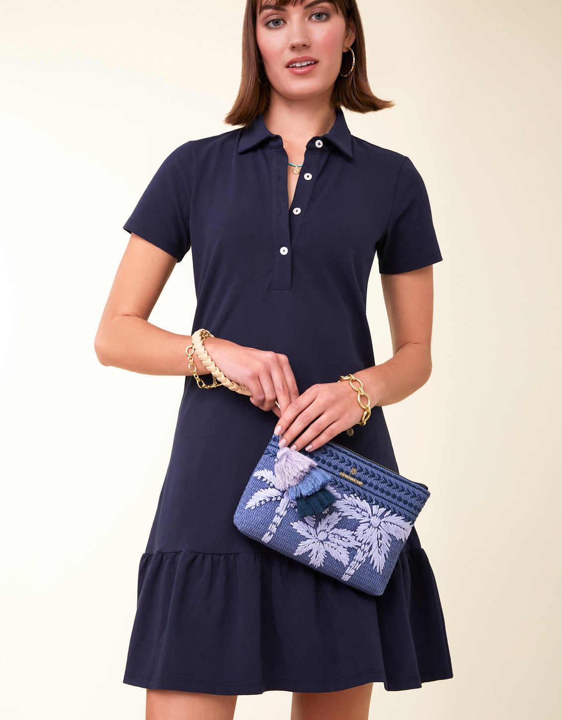  Joelle Polo Dress Slate Blue