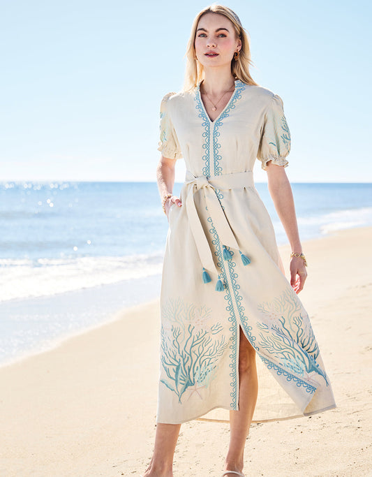  Marilyn Linen Dress Flax