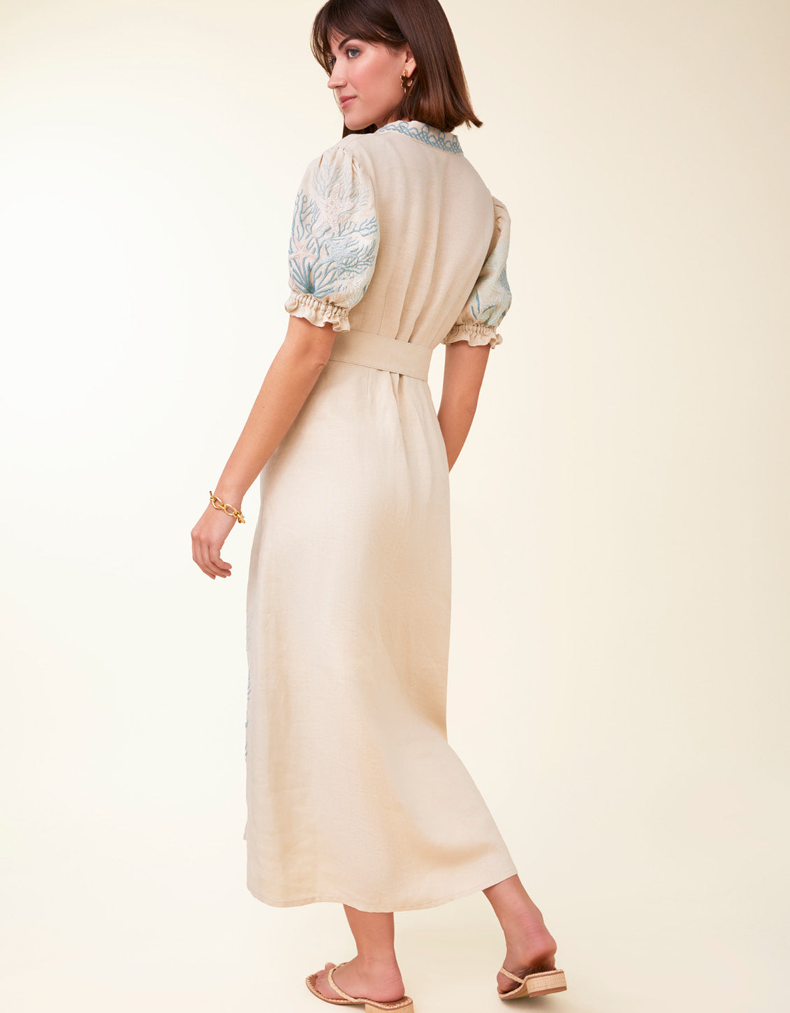  Marilyn Linen Dress Flax