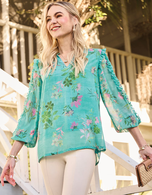  Wilenna Blouse Ogeechee Spring Bouquet