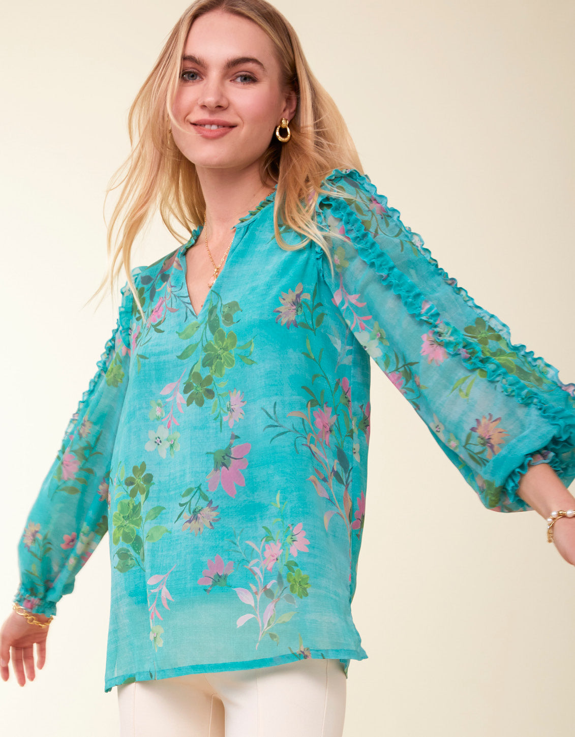  Wilenna Blouse Ogeechee Spring Bouquet
