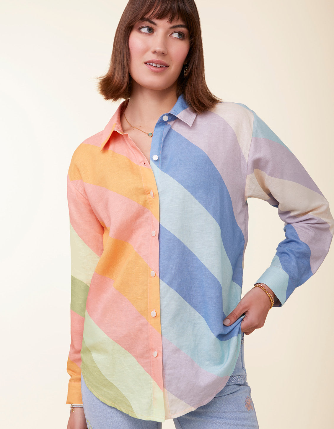  Aida Buttonfront Shirt Overboard Cabana Stripe