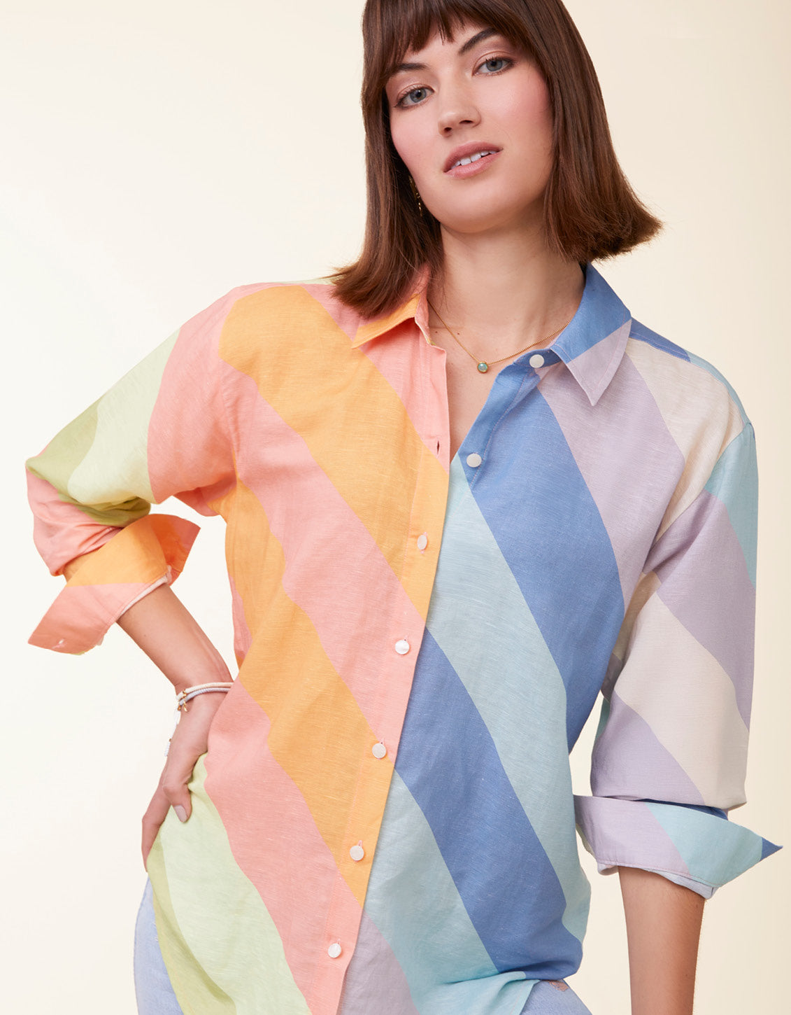  Aida Buttonfront Shirt Overboard Cabana Stripe