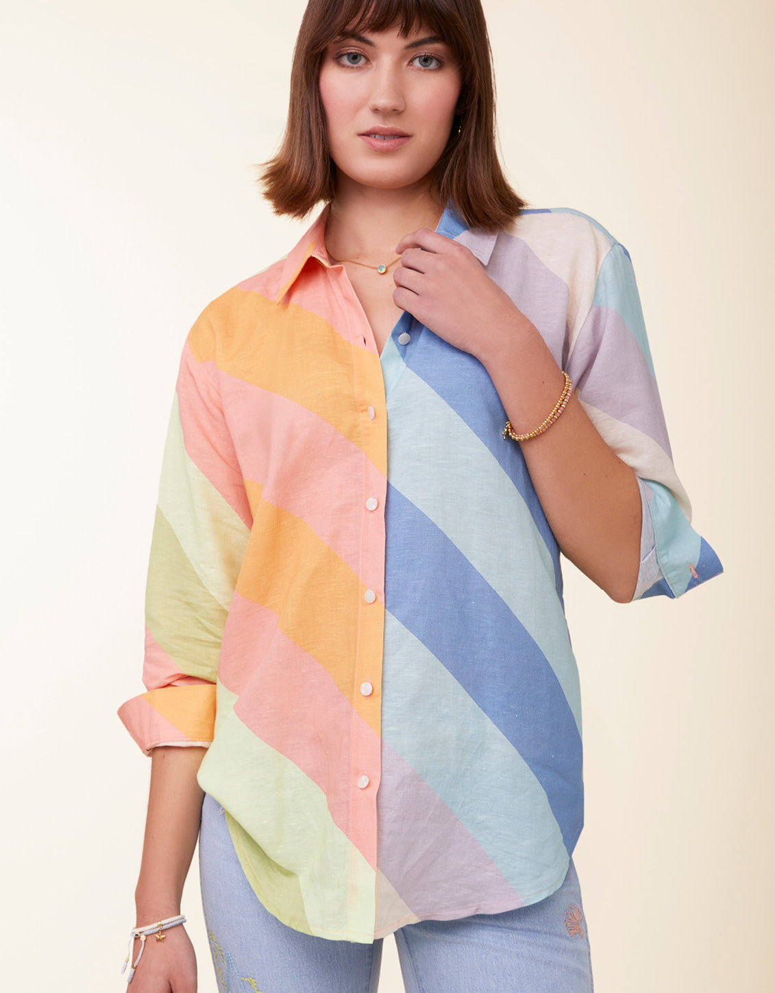  Aida Buttonfront Shirt Overboard Cabana Stripe
