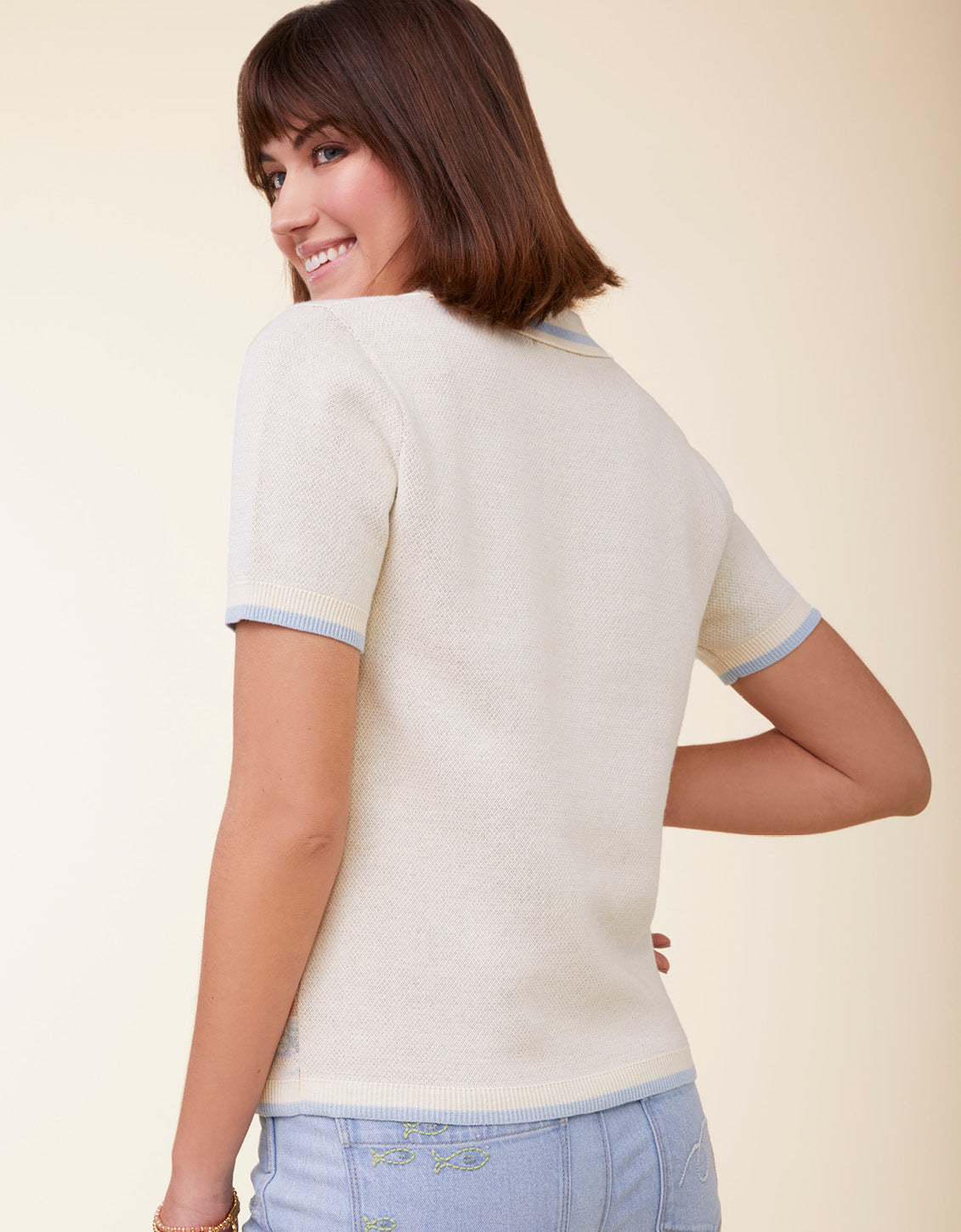  Odessa Knit Polo Overboard Coastal Dreams