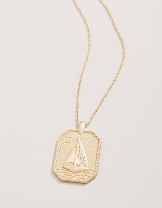 Set Sail Necklace 18'' White Opal