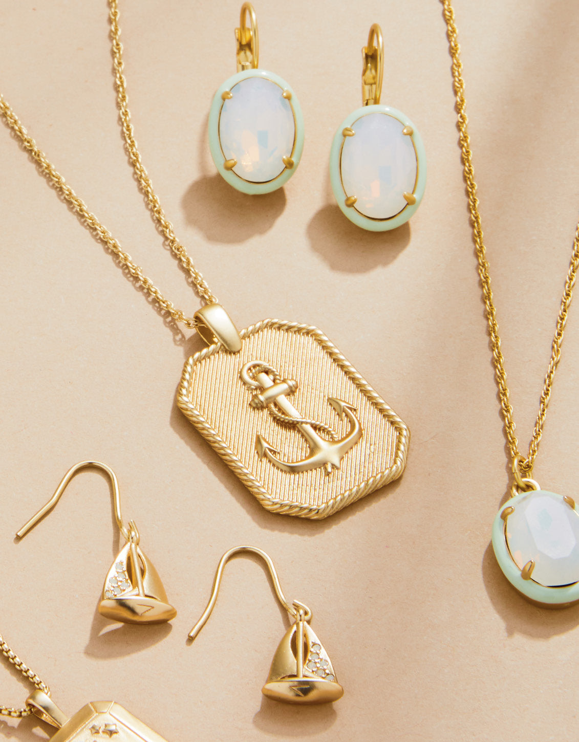  Set Sail Necklace 18'' White Opal