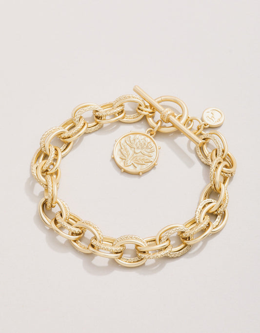  Lotus Toggle Bracelet Gold