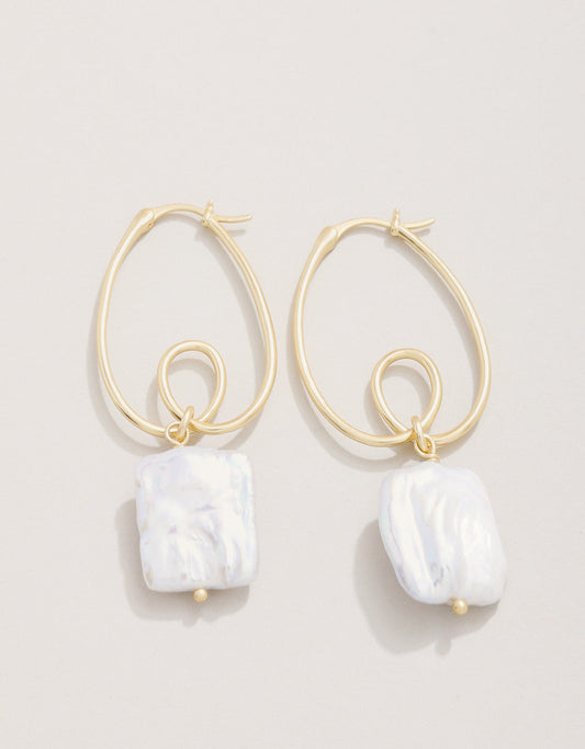  Loopy Hoop Earrings Pearl