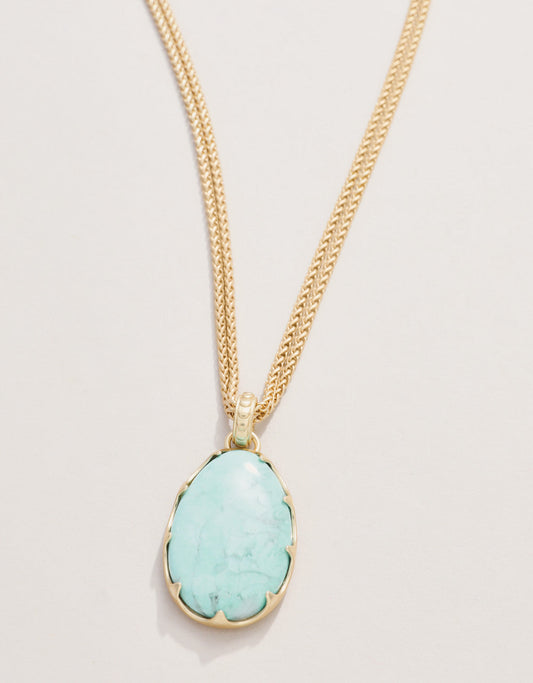  Coralie Necklace 36" Light Turquoise