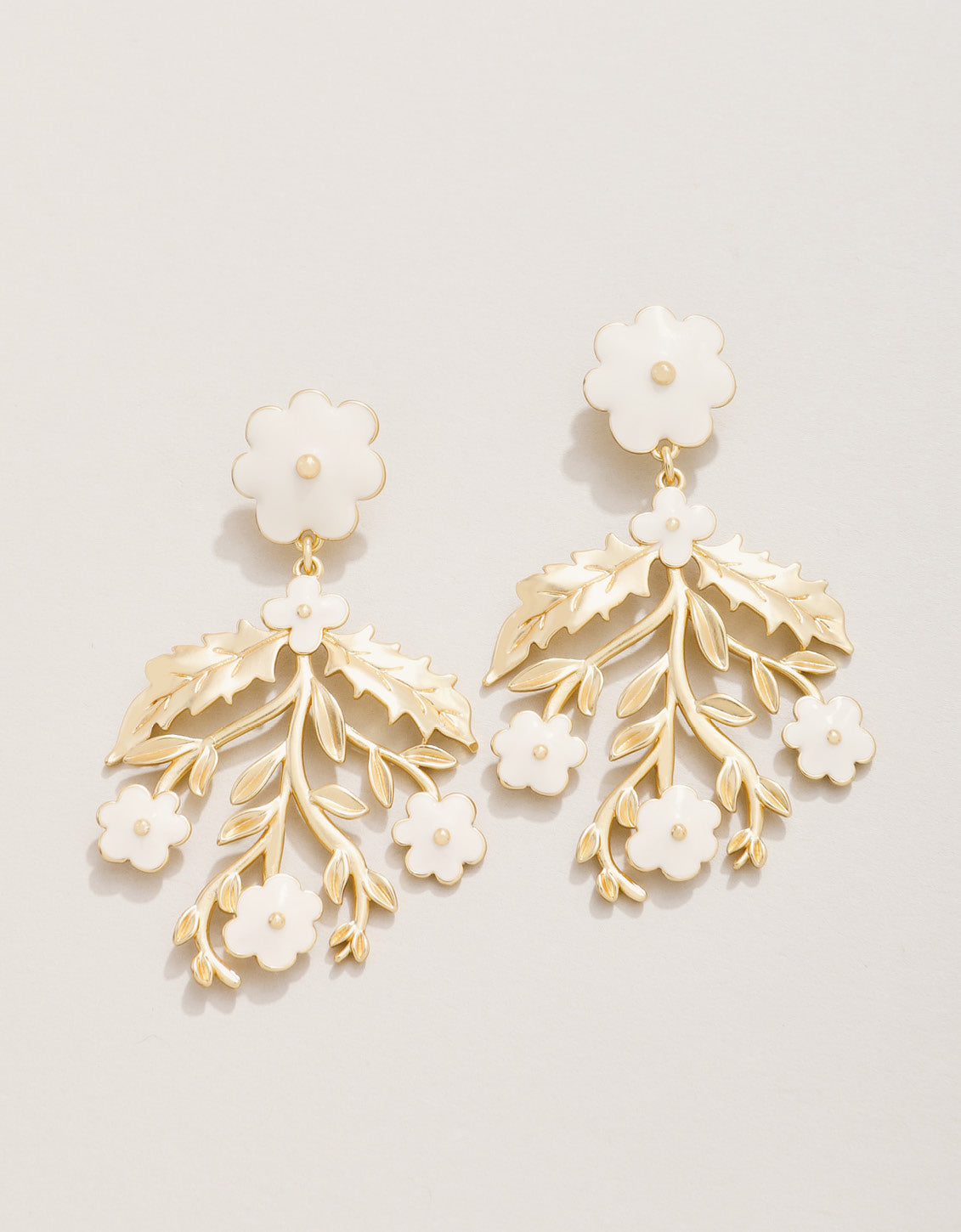  Delphinium Earrings Cream