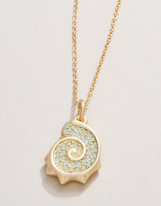  Nautilus Necklace 17" Sea Foam