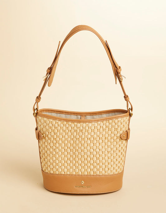  Camille Bucket Straw Pecan