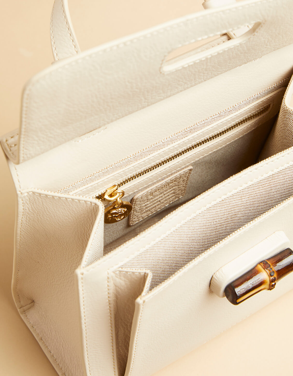  Top Handle Bamboo Crossbody Pearl