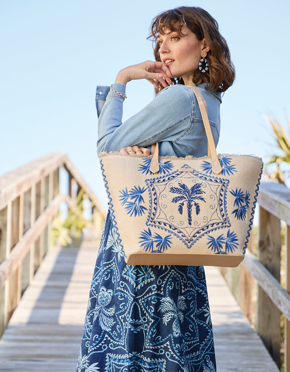  Beach Tote Ogeechee Palm Medallion