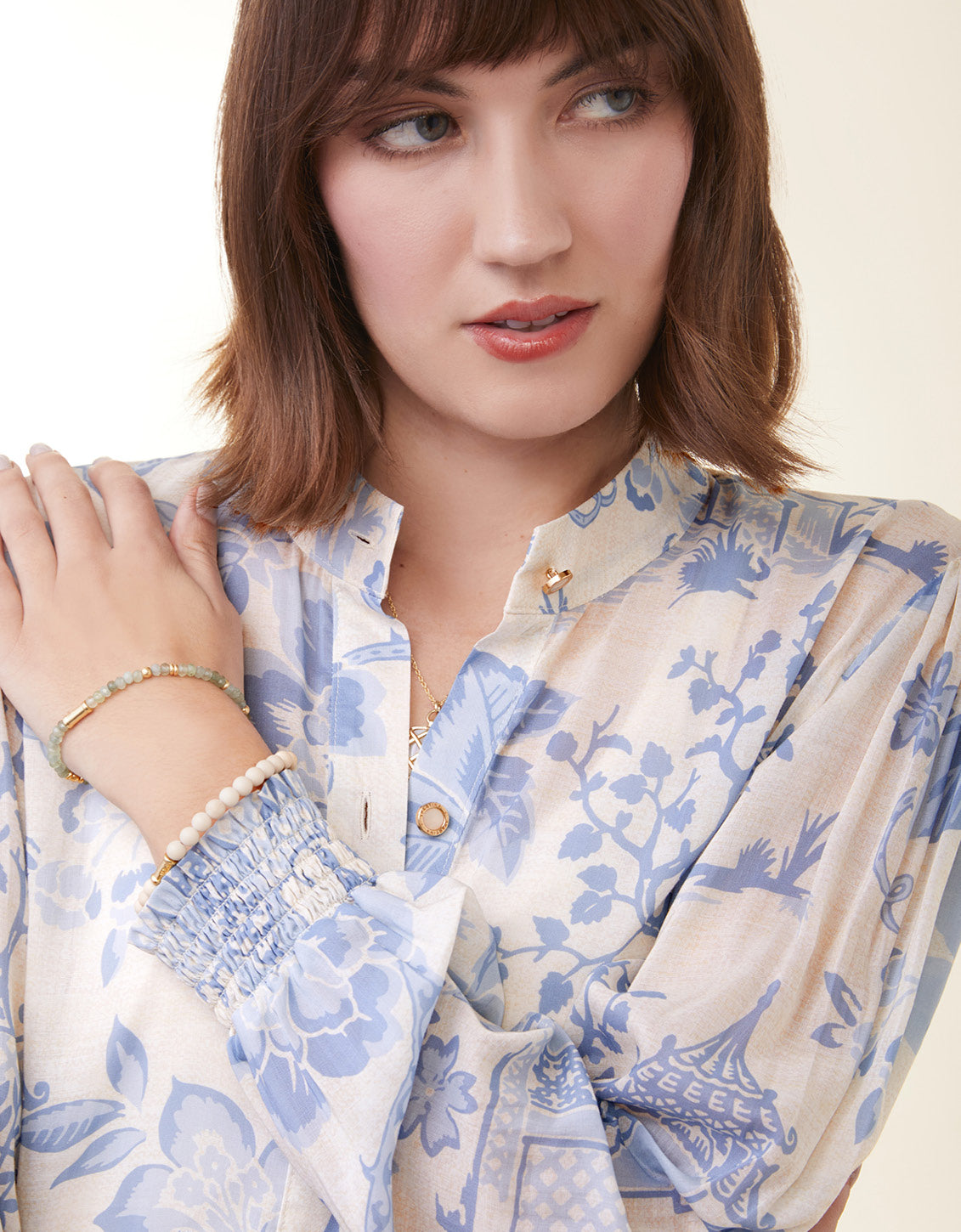  Lindita Blouse Enclave Toile Blue