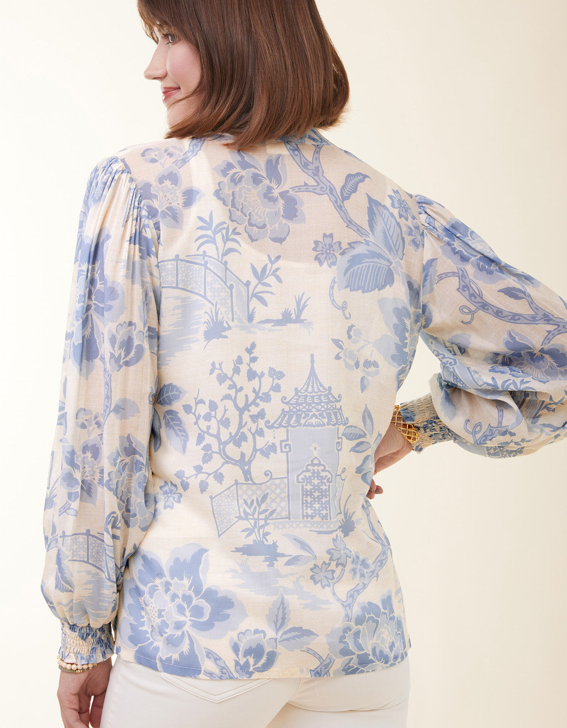  Lindita Blouse Enclave Toile Blue