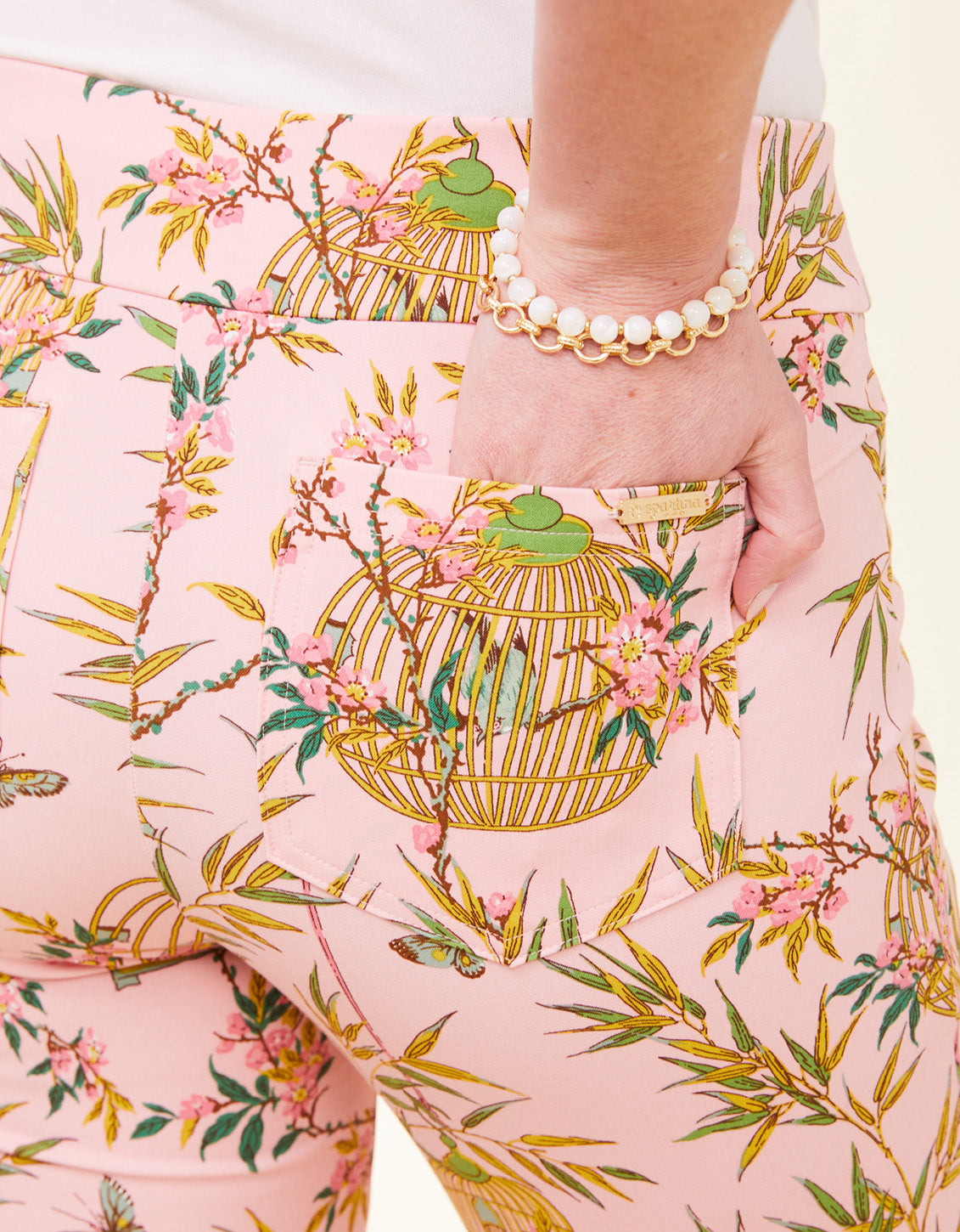  Maren Fringe Pant Enclave Bamboo Bird Cage Pink
