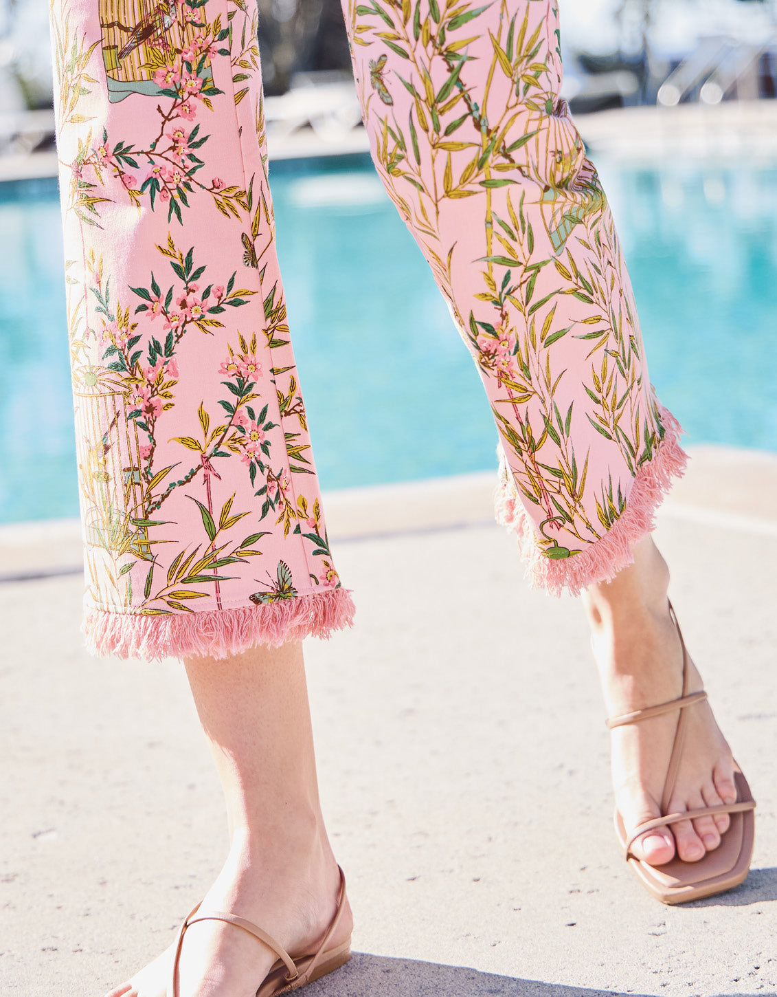  Maren Fringe Pant Enclave Bamboo Bird Cage Pink