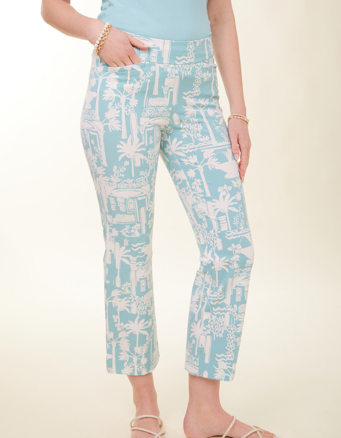  Maren Kick Flare Pant Enclave Palm Scene Aqua Haze