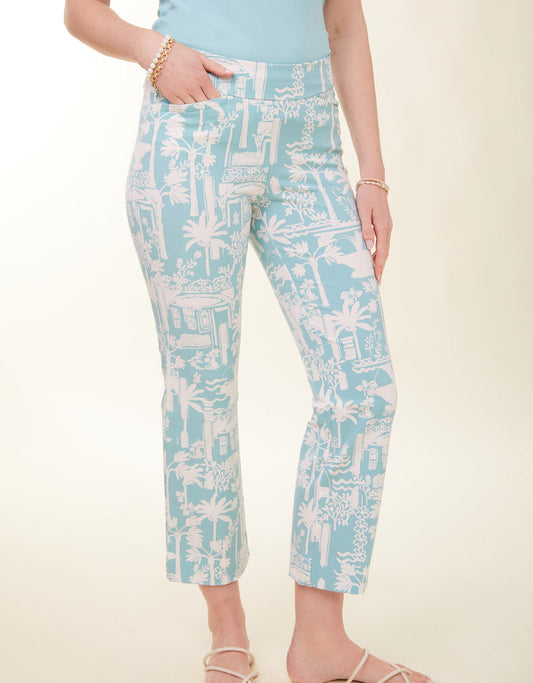  Maren Kick Flare Pant Enclave Palm Scene Aqua Haze