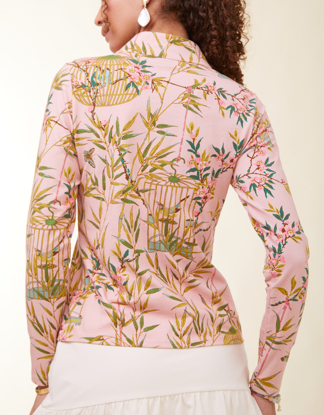 Nora Half-Zip Top Enclave Bamboo Bird Cage Pink
