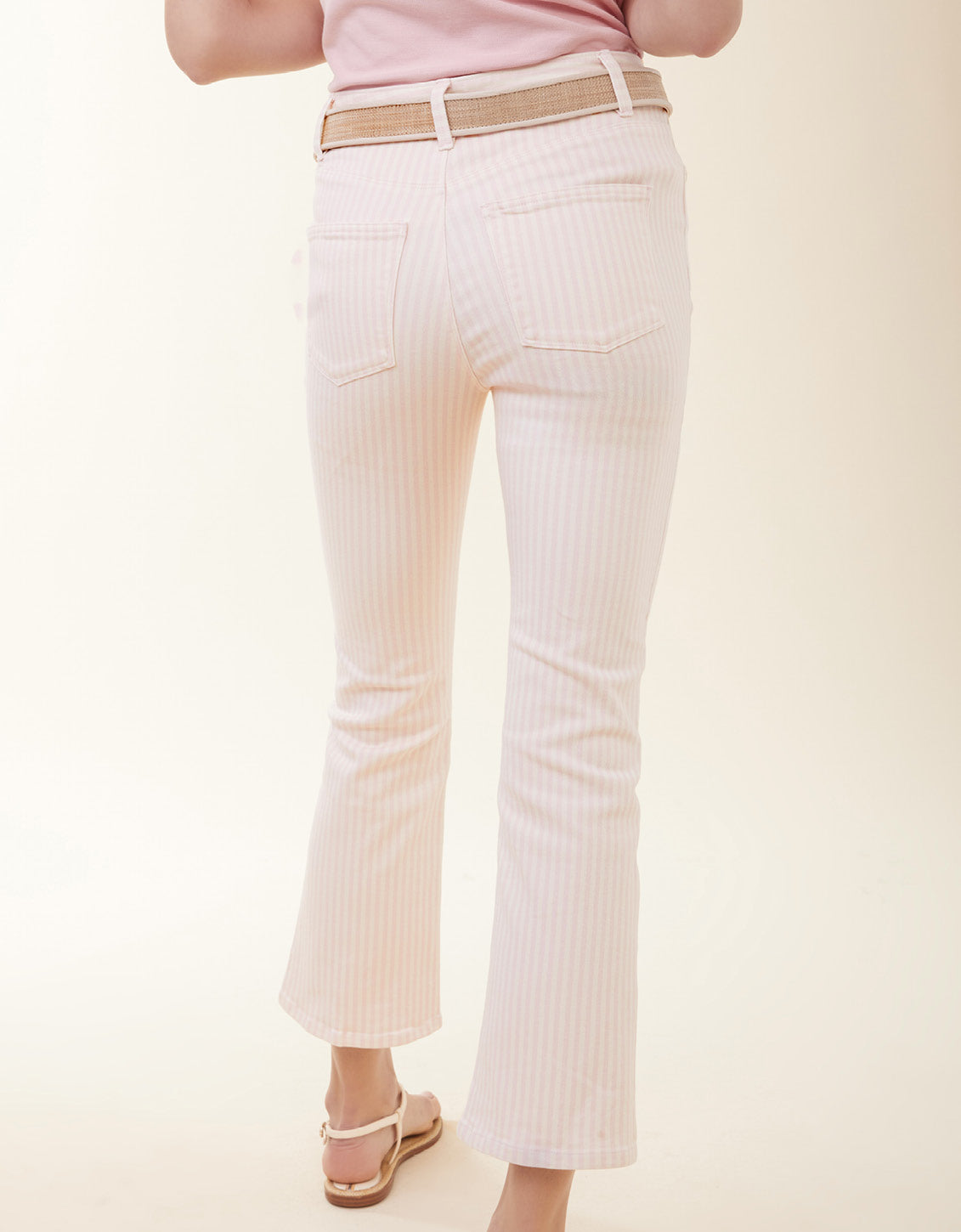  Rowen Kick Flare Jean Blush Stripe
