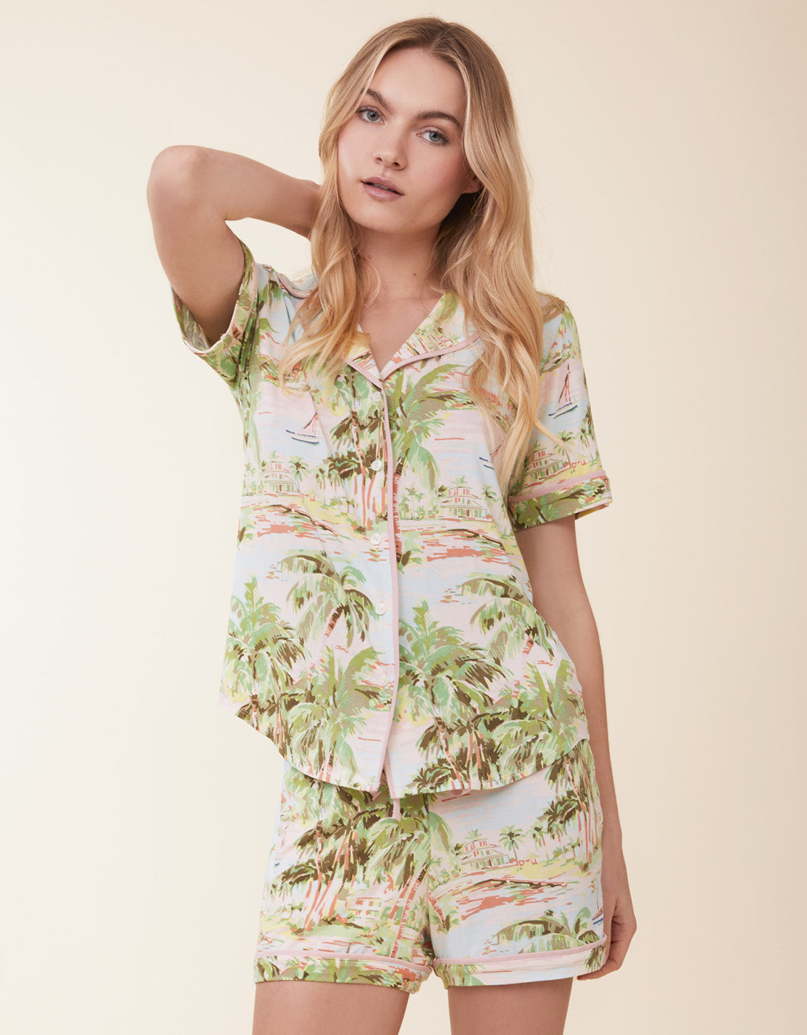  Short Sleeve Pajama Top Overboard Coastal Dreams