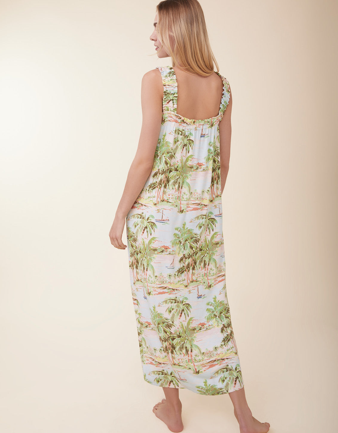  Pajama Sleeveless Nightgown Overboard Coastal Dreams