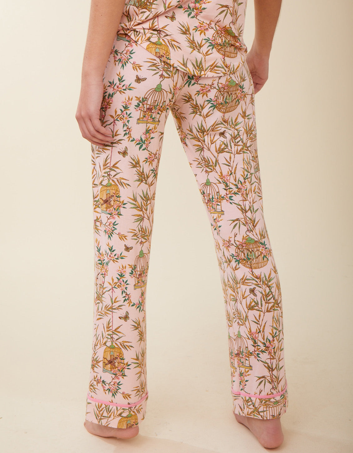  Pajama Pant Enclave Bamboo Bird Cage Pink