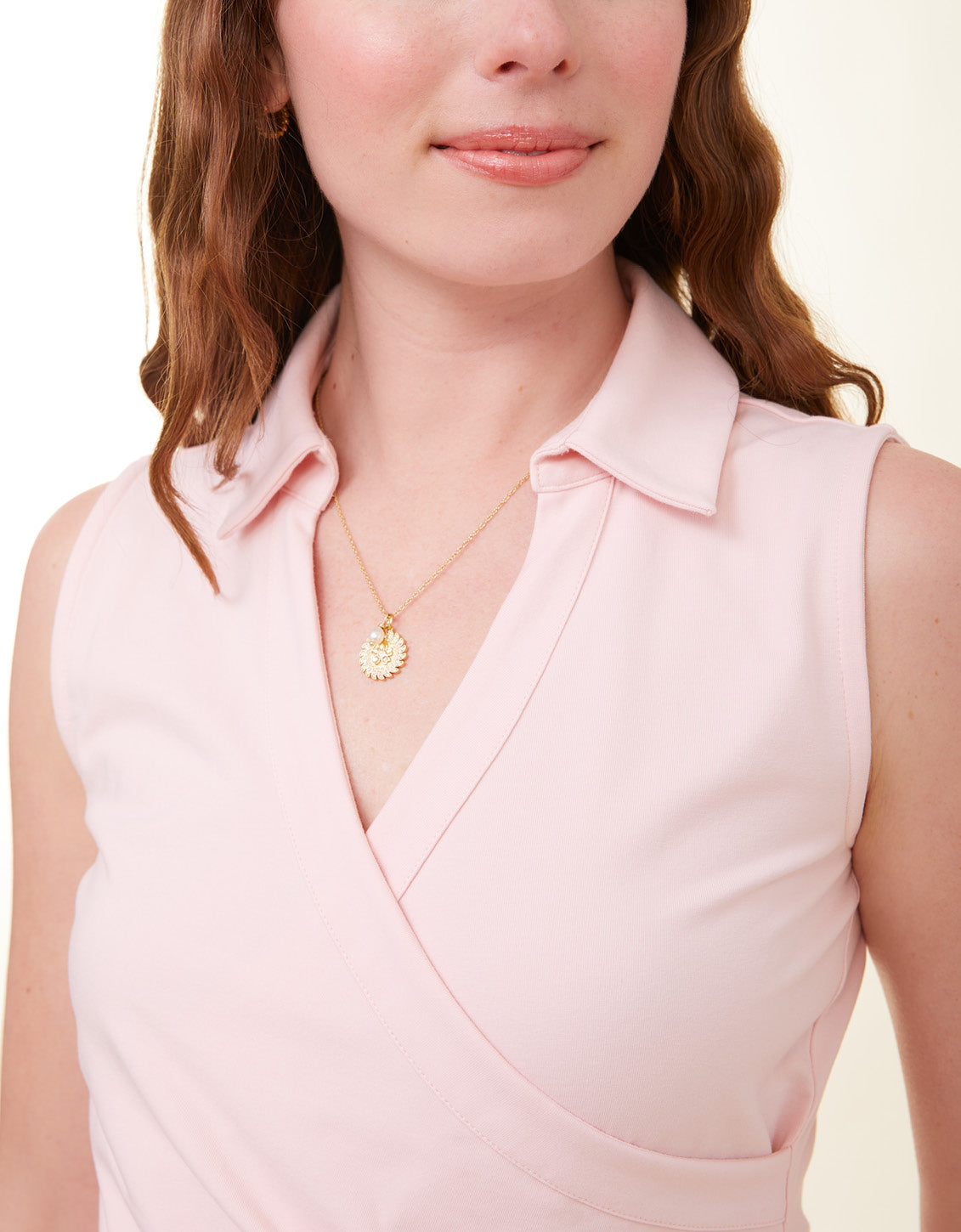  Edeline Sleeveless Wrap Top Strawberry Cream