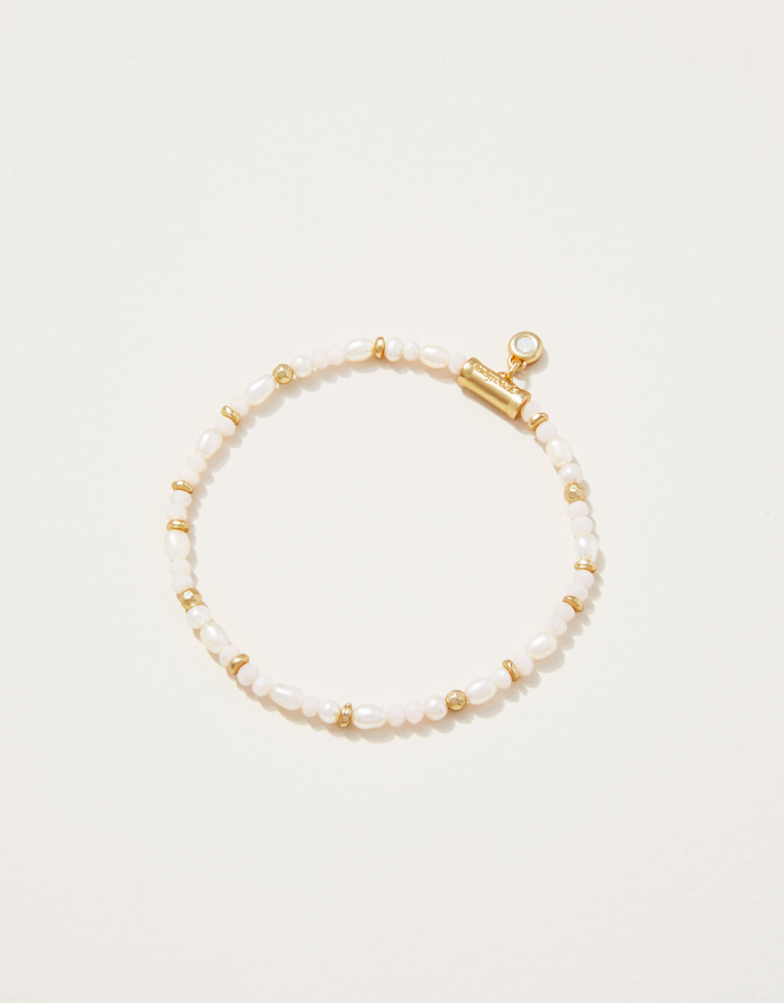  Stretch Bracelet Gold/Pearl