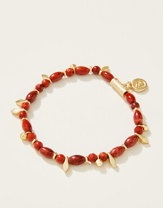  Stretch Bracelet 6mm, Red Jasper