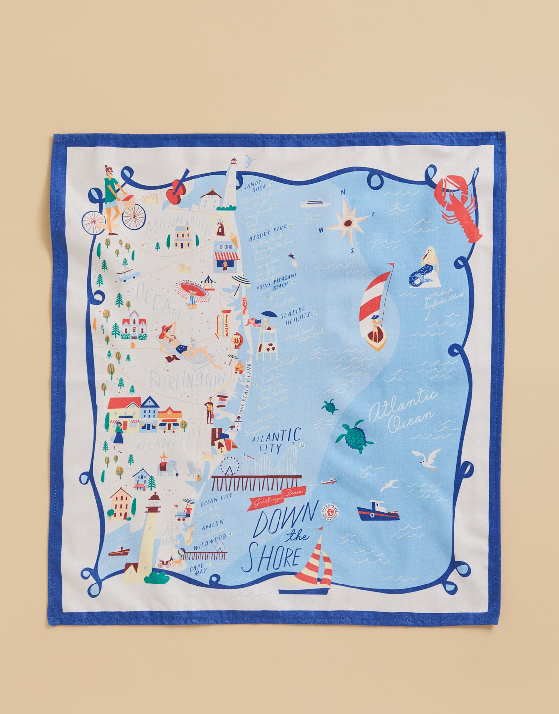  Down The Shore Dish Towel