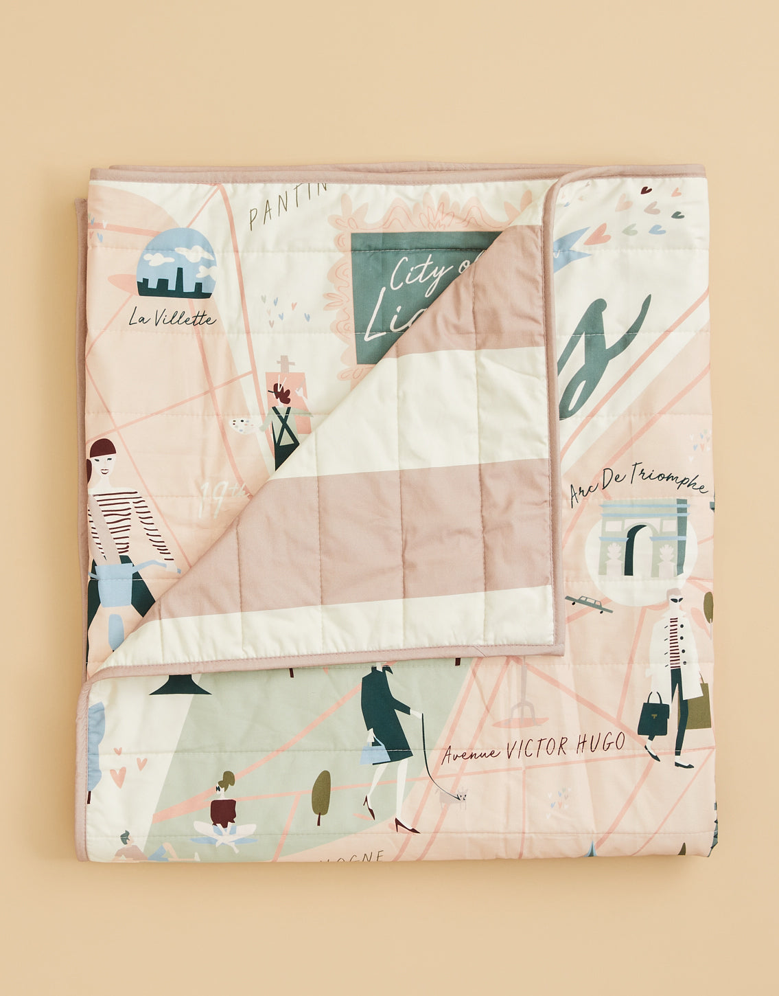 Paris Quilted Throw