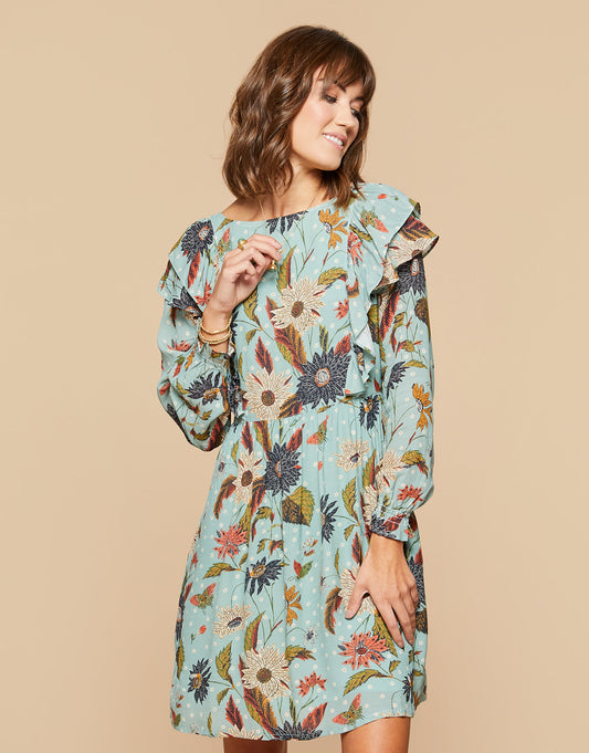  Millie Ruffle Dress Riverside Station Vintage Floral