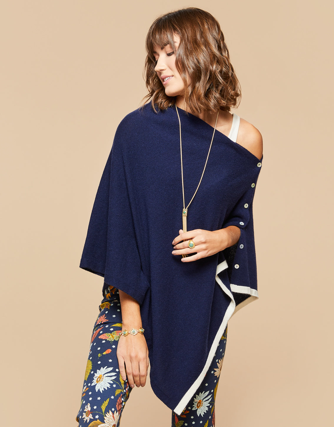  Peacoat Poncho